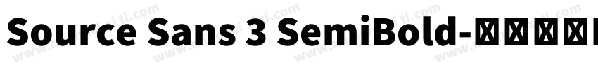 Source Sans 3 SemiBold字体转换